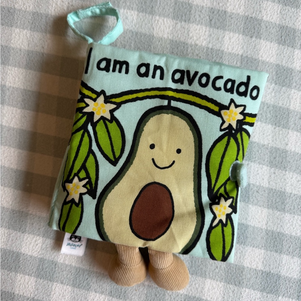 Jellycat I am an Avocado soft book